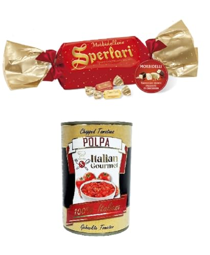 Sperlari Morbidellone Confezione regalo Morbidellone-Geschenkbox verschiedene weiße oder dunkle Morbidelli Torroncini 350gr + Italian Gourmet polpa 400g von Italian Gourmet E.R.