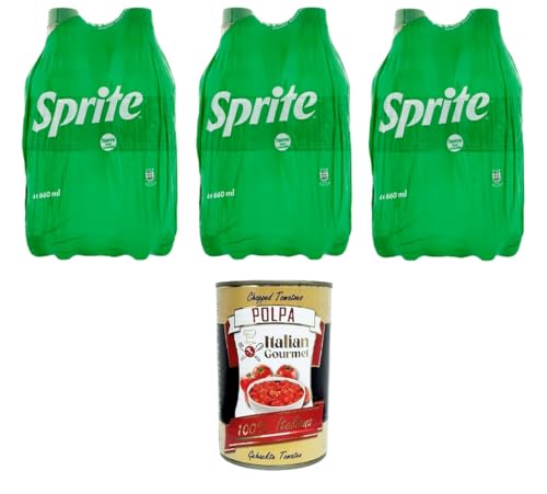 Sprite-spritziges Erfrischungsgetränk mit fruchtigem Geschmack aus Limetten und Zitronen Neues 660-ml-Format 12x660ml+ Italian Gourmet polpa 400g von Italian Gourmet E.R.