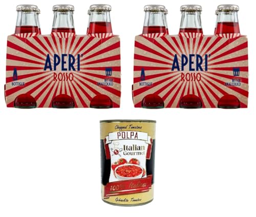 Spumador Aperi'- Aperitivo analcolico rosso Roter alkoholfreier Aperitif 12x 100ml + Italian Gourmet polpa 400g von Italian Gourmet E.R.