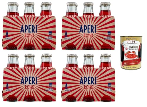 Spumador Aperi'- Aperitivo analcolico rosso Roter alkoholfreier Aperitif 24 x 100ml + Italian Gourmet polpa 400g von Italian Gourmet E.R.