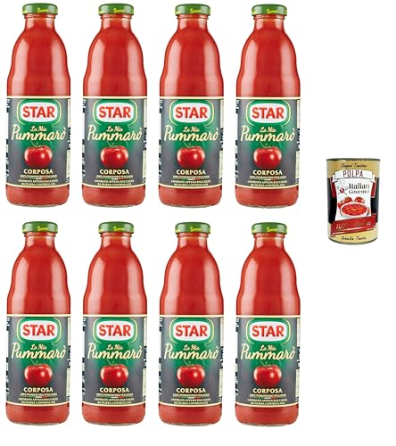 Star la mia Passata di Pomodoro Pummarò Corposa mein vollmundiges Pummarò-Tomatenpüree 8x700gr + Italian Gourmet polpa 400g von Italian Gourmet E.R.