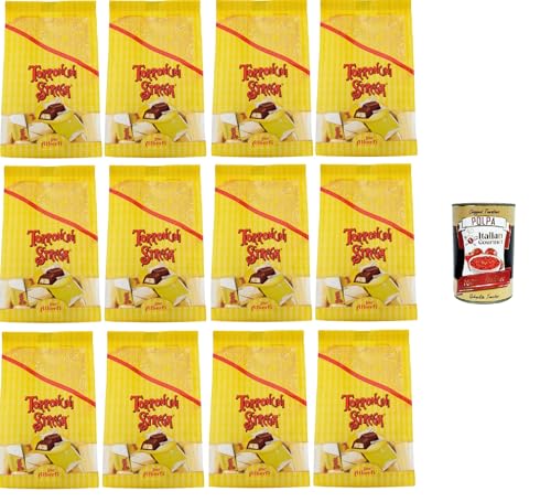 Strega Alberti Torroncini Strega,Überzogen mit einer köstlichen und raffinierten Schicht extra dunkler Schokolade 12x 150g + Italian gourmet polpa 400g von Italian Gourmet E.R.