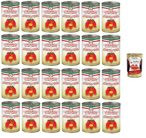 Strianese- Pomodoro San Marzano Dell'Agro Sarnese-Nocerino D.O.P S. Marzano-Tomate vom Agro Sarnese-Nocerino 24x 400gr + Italian Gourmet polpa 400g von Italian Gourmet E.R.