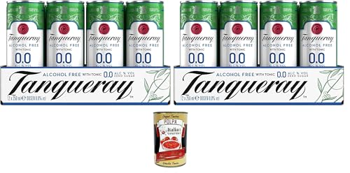 Tanqueray 0.0 - Premix Gin & Tonic Zero, Packung mit 24 250-ml-Dosen+ Italian Gourmet polpa 400g von Italian Gourmet E.R.