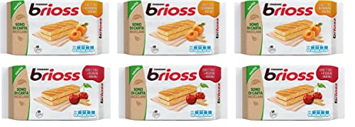 Testpaket Ferrero Brioss Albicocca und Ciligia Aprikose und Kirsche kuchen 6 Packung mit 10 Snacks, 280 g + Italian Gourmet polpa 400g von Italian Gourmet E.R.