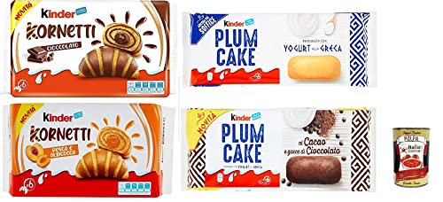 Testpaket Kinder neu Kuchen Kornetti Kako und Apikose Plum cake kakao and Yougurt + Italian Gourmet polpa 400g von Italian Gourmet E.R.