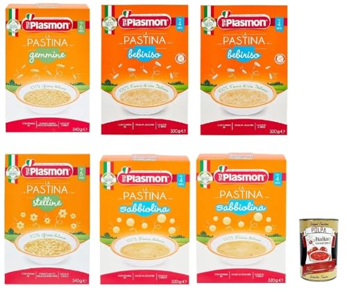 Testpaket Plasmon Pasta Pastina 6x 340g + italian Gourmet polpa 400g von Italian Gourmet E.R.