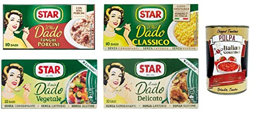 Testpaket Star dado brodo Steinpilze Suppenwürfel Brühe 4x 10 pz + Italian gourmet polpa 400g von Italian Gourmet E.R.