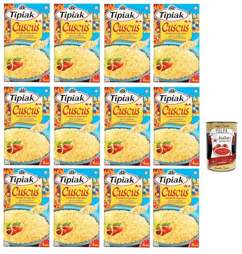 Tipiak Cous Cous 12x 500gr + Italian Gourmet Polpa di Pomodoro 400g Dose von Italian Gourmet E.R.