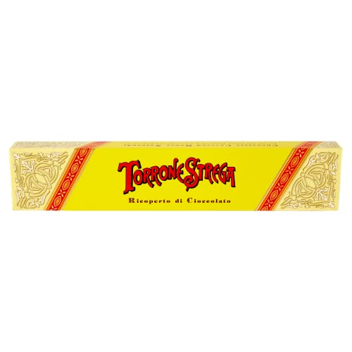 Torrone Alberti Strega Torrone ricoperto di cioccolato fondente Nougat mit dunkler Schokolade überzogen 150g Glutenfrei von Italian Gourmet E.R.