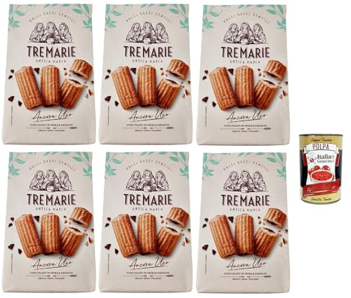 Tre Marie Ancora Uno Cioccolato in Frolla Krumiro, Kekse Krumiri mit Kakao 6x 315g cookies biscuit altmodisches Gebäck 100% Italienische Kekse + Italian Gourmet polpa 400g von Italian Gourmet E.R.