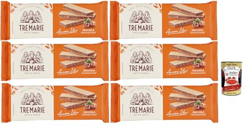 Tre Marie Ancora Uno Wafer Nocciola Waffeln mit Haselnusscreme Produkt erhalten von Piemont Haselnuss IGP 6x 175g + Italian Gourmet polpa 400g von Italian Gourmet E.R.