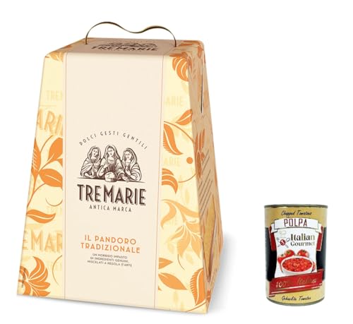 Tre Marie Il Pandoro tradizionale, weiche mit feiner französischer Butter 750g + Italian gourmet polpa 400g von Italian Gourmet E.R.