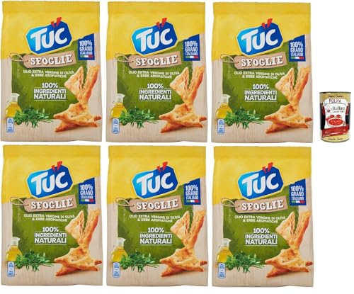 Tuc Sfoglie, Extra natives Olivenöl und aromatische Kräuter, dünne und knusprige Dreiecke, im Ofen gegart, 6x 170g + Italian Gourmet polpa 400g von Italian Gourmet E.R.