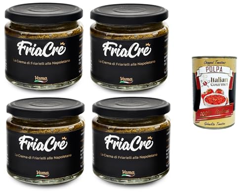 Vama FriaCrè Crema di Friarielli alla Napoletana Neapolitanische Friarielli-Creme 4x 200gr + Italian Gourmet polpa 400g von Italian Gourmet E.R.