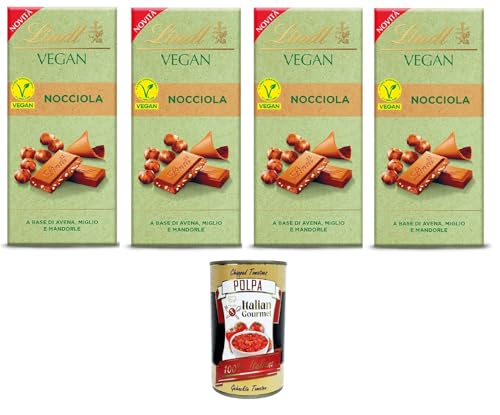 Vegane Nocciolaschokolade mit Hafer, Hirse und Mandeln 4x100gr + Italian Gourmet polpa 400g von Italian Gourmet E.R.