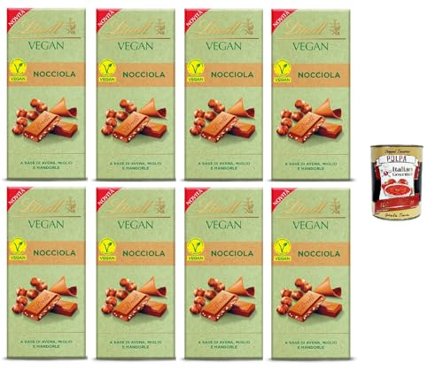 Vegane Nocciolaschokolade mit Hafer, Hirse und Mandeln 8x100gr + Italian Gourmet polpa 400g von Italian Gourmet E.R.