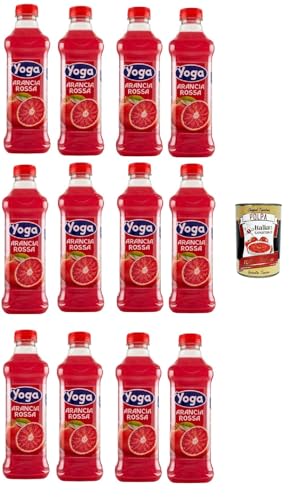 Yoga PET flasche Fruchtsaft fruit juice Arancia rossa Rote orange saft 12x 1000ml + Italian Gourmet polpa 400g von Italian Gourmet E.R.