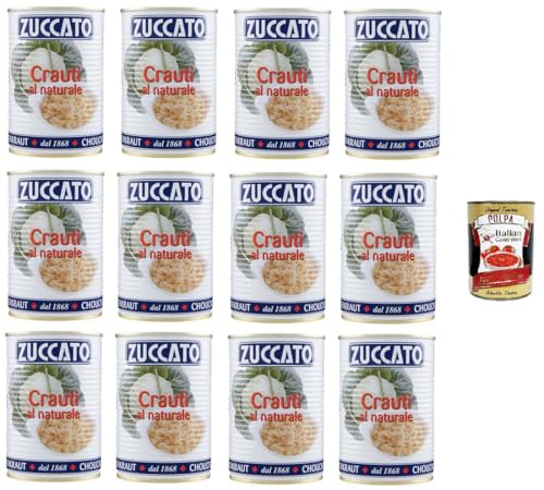 Zuccato Crauti al Naturale Natürliches Sauerkraut 12x 385gr+ Italian Gourmet polpa 400g von Italian Gourmet E.R.