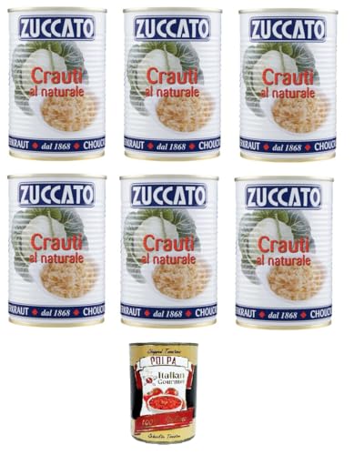 Zuccato Crauti al Naturale Natürliches Sauerkraut 6x 385gr+ Italian Gourmet polpa 400g von Italian Gourmet E.R.