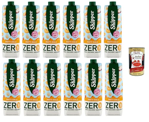 Zuegg Skipper Frutti Gialli Zero Yellow Fruits Zero Drink auf Basis von Fruchtsäften und Pürees 12x1000 ml + Italian Gourmet polpa 400g von Italian Gourmet E.R.