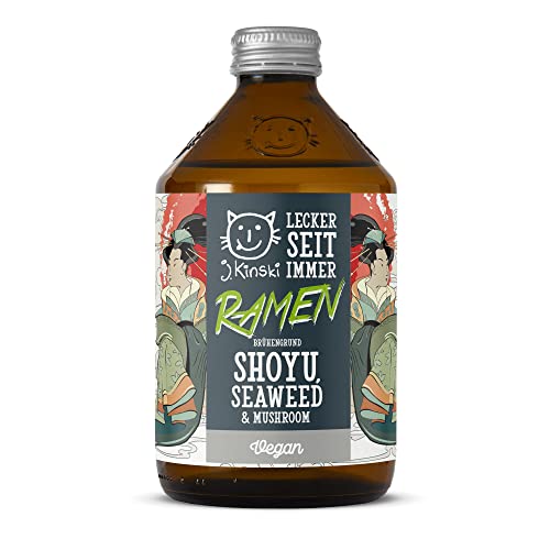 6 x 525ml Shoyu Seaweed Mushroom Brühe 100% BIO | Vegan | Ramen | von J.Kinski