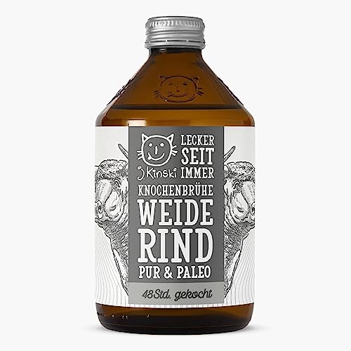 6 x 525ml Weide Pur & Paleo Rinderbrühe | Knochenbrühe 100% BIO | Enthält natürliches Protein, Kollagen | Low carb | Paleo & Ketogene Diät | Superfood | Bone Broth von J.Kinski