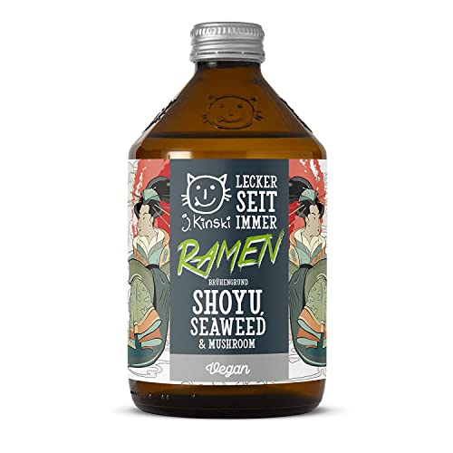 J.Kinski BIO Shoyu Seaweed Mushroom (6x525ml) Vegane Ramen Brühe mit Umami aus Pilzen und Algen, schonend zubereitet ohne Zusatz- oder Konservierungsstoffe von J.Kinski