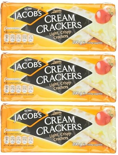 Jacob's Cream Crackers. 200g Pack (Pack of 3) von JACOB'S