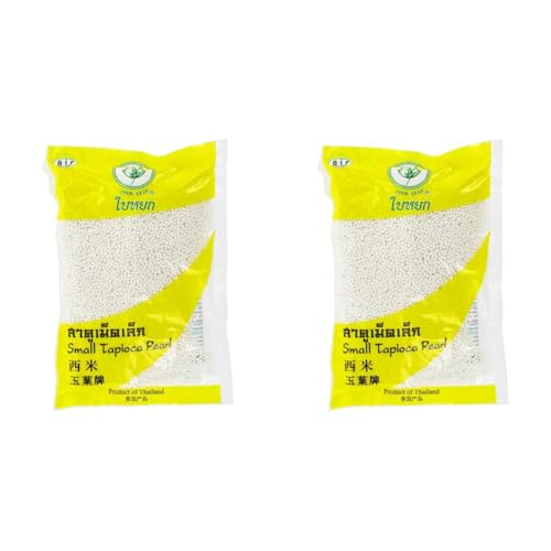 JADE LEAF BRAND - Weisse Kleine Tapioka Perlen, (1 X 400 GR) (Packung mit 2) von JADE LEAF BRAND