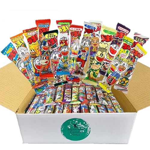 Japanischer Süßigkeiten-Ninja: Sortierter japanischer Snack Umaibo 55 Packungen mit je 11 Geschmacksrichtungen von Dagashi von FOXCUP