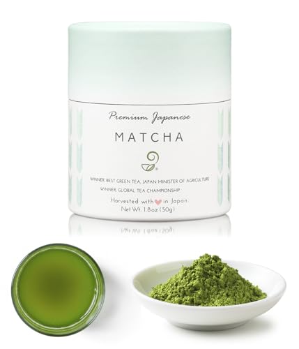 Matcha Green Tea Powder -100% Natural Authentic Japanese Powdered Green Tea – Single Origin Tea - Premium Grade – 1.8 oz, 50 g - Vegan, Non-GMO, Sugar-free, and Gluten-free von JAPANESE GREEN TEA CO.