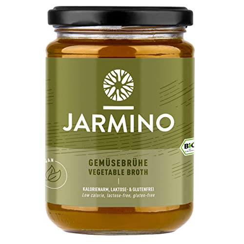 JARMINO Gemüsebrühe (6x 350 ml) | Bio Gemüsebrühe ohne Zusätze | Vegane Brühe ideal zum Glutenfrei Gesund Kochen | Paleo geeignet von JARMINO