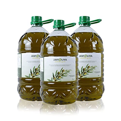 JAVIOLIVA - NATIVES OLIVENÖL EXTRA NATÜRLICH 100% Spanisch - Sorte Picual - Kaltgepresst, intensiver und fruchtiger Geschmack, ideal zum Kochen, für Salate und Gourmetgerichte. (3 x 5 Litros) von JAVIOLIVA ACEITE DE OLIVA VIRGEN EXTRA