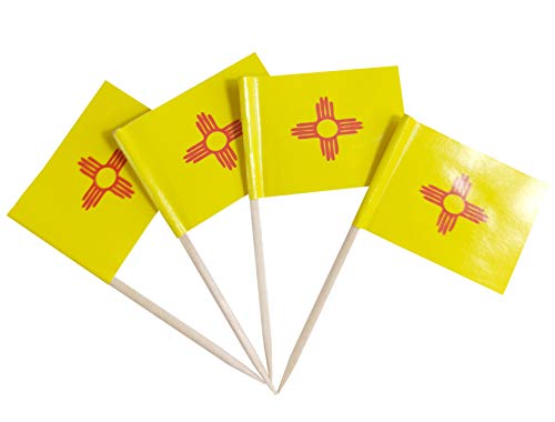 JBCD New Mexico Zahnstocher-Flagge, kleine Cupcake-Flaggen, 100 Stück von JBCD