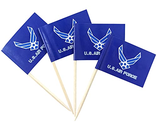 JBCD 200 Stück Armee-Flaggen Cupcake Topper (Air Force Wings) von JBCD