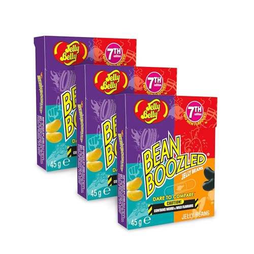 Jelly Belly Bean Boozled Flip Box 3er Bundle (135g) – Süßigkeiten Spaß - Jelly Beans eklig & lecker 7. Generation - Extremes Spiel für Mutige – 20 klassische & verrückte Candys für Party & Spielabend von JELLY BELLY