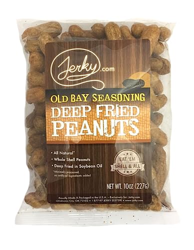 Old Bay Seasoned Deep Fried Peanuts - World Famous - Eat them Shell and All! - 284 ml Beutel von JERKY