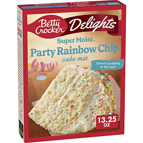 Delights Super Moist Party Rainbow Chip Cake Mix, 13.25 oz. von Betty Crocker