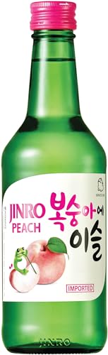 JINRO Soju, Flavoured Jinro Peach, Koreanisches alkoholisches Getränk mit Pfirsichgeschmack, 13% vol, 1 x 350ml von JINRO