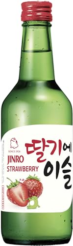 JINRO Soju, Flavoured Jinro Strawberry, Koreanisches alkoholisches Getränk mit Erdbeergeschmack, 13% vol, 1 x 350ml von JINRO