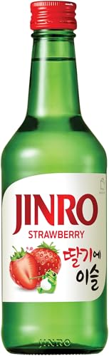 JINRO Soju, Flavoured Jinro Strawberry, Koreanisches alkoholisches Getränk mit Erdbeergeschmack, 13% vol, 1 x 350ml von JINRO