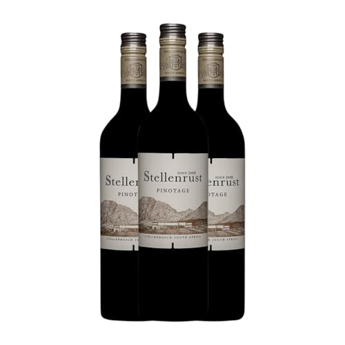 JJ Wines Stellenrust Pinotage Stellenbosch 75 cl Rotwein (Karton mit 3 Flaschen von 75 cl) von JJ Wines