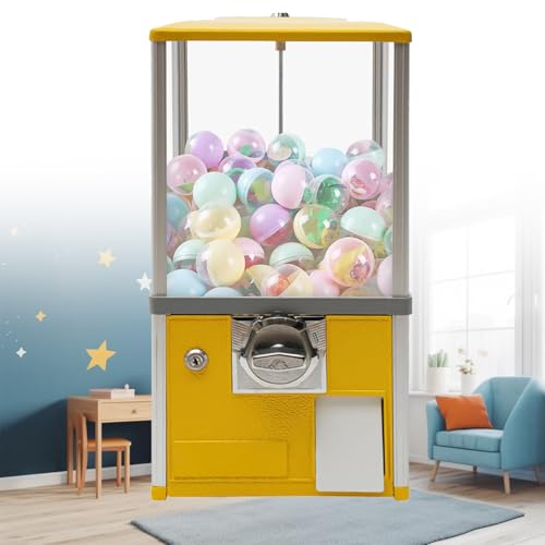 Mini-Verkaufsautomat, Kaugummiautomat, Kaugummiautomat für kleine Unternehmen, Preisautomat für Kinder, für Partys, Einkaufszentren, Supermärkte,Yellow von JJENXYYDS