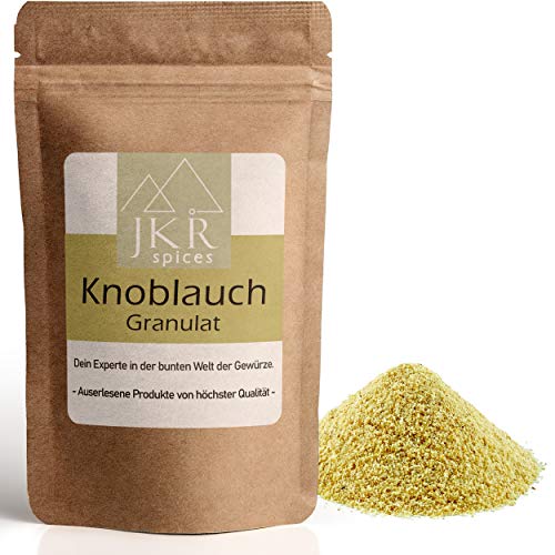 JKR Spices Knoblauch Granulat - Knoblauchgranulat Knofi | Knoblauch granuliert intensiver frischer Geschmack | Pulver aus echtem Knoblauch | 100% naturrein - 250g von JKR Spices