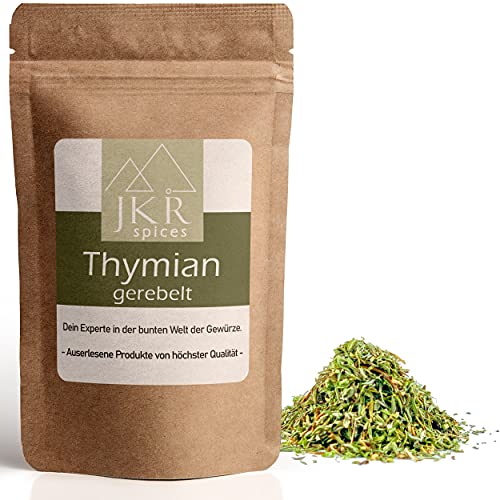 JKR Spices Thymian gerebelt - schonend getrocknet - Tymian Kuttelkraut | feinste Kräuter | Ideal zum Kochen oder für Tee | 100% natürlich ohne Zusätze - 1000g von JKR Spices