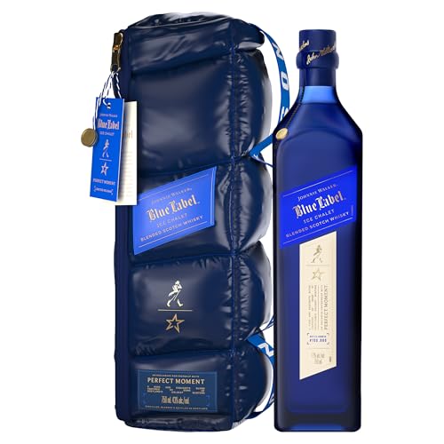 Johnnie Walker Blue Label Ice Chalet Limited Edition Blended Scotch Whisky in hochwertiger wendbarer Tasche 40 Prozent vol, 750 ml von Johnnie Walker Blue Label