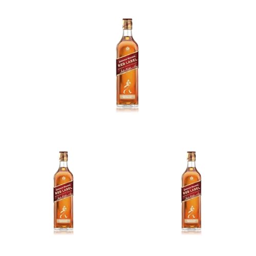 Johnnie Walker Red Label, Blended Scotch Whisky, handgefertigt in den 4 bekanntesten Regionen Schottlands, 40% vol, 700ml Einzelflasche (Packung mit 3) von JOHNNIE WALKER