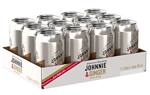 Johnnie Walker Red Label Whisky & Ginger Ale Mix-Getränk (12 x 0.33 l) von JOHNNIE WALKER