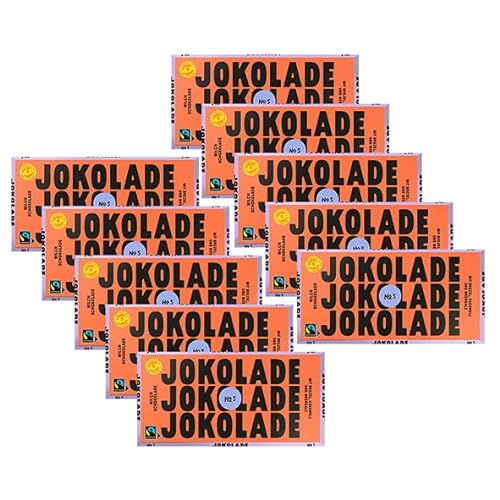 JOKOLADE No5 - Milch Schokolade mit Brezelst?cken, Karamell & Meersalz, 150g | 10er Pack von JOKOLADE